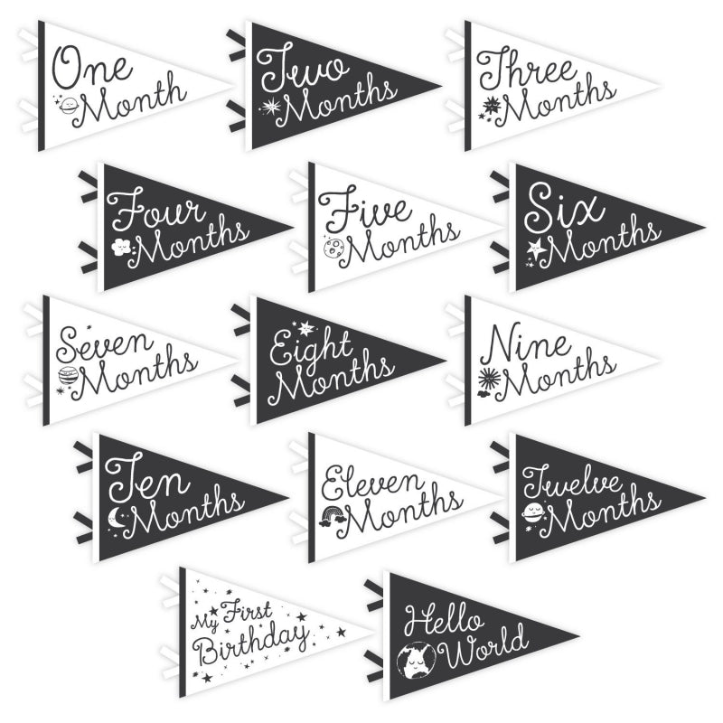 Little Stargazer Petit Baby Milestone Pennant