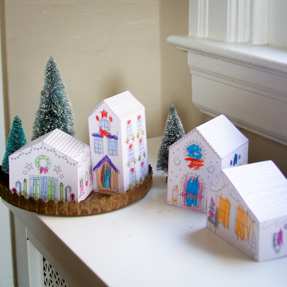 December DIY Christmas Village Free Printable