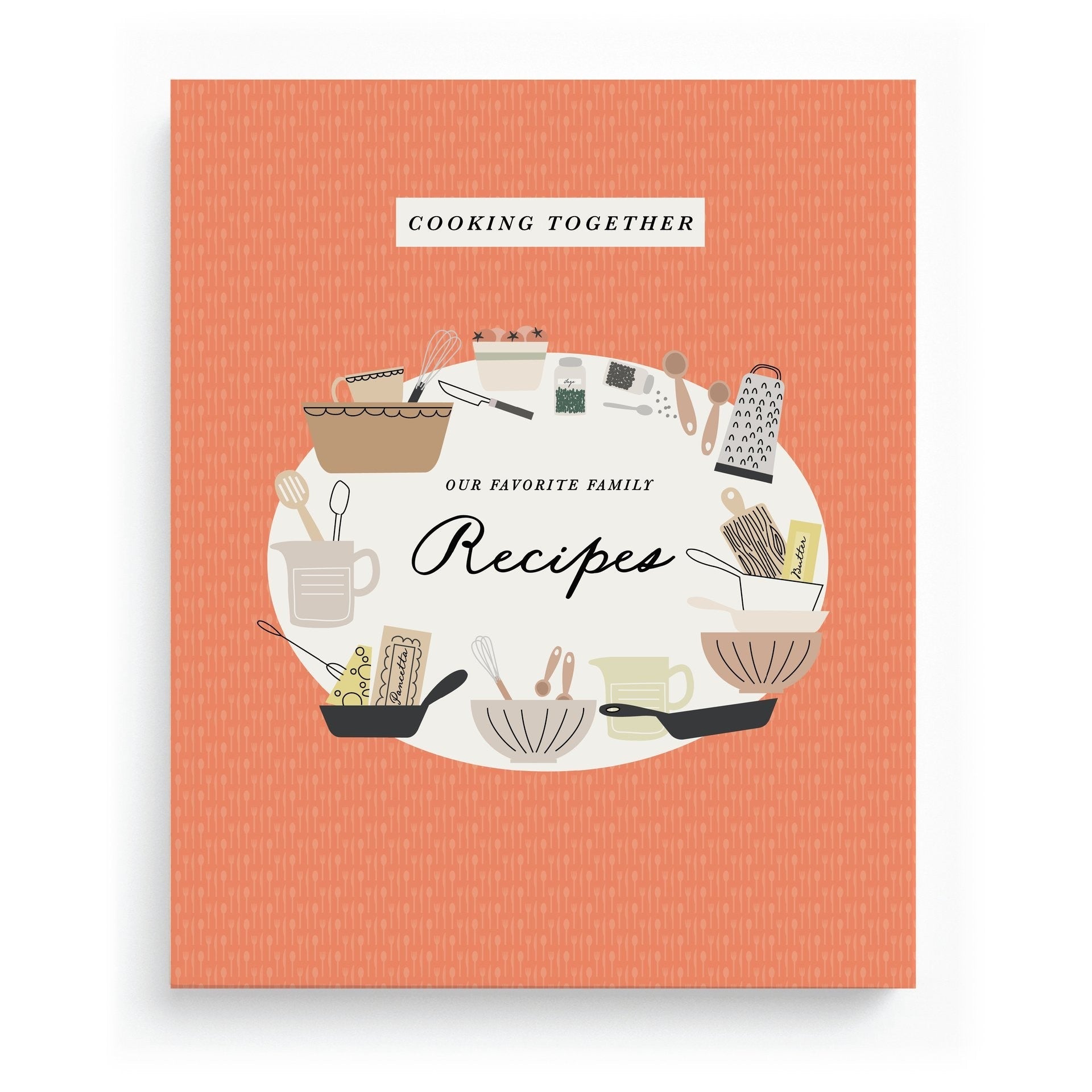Cooking Together recipe memory book — Red/Coral cover
