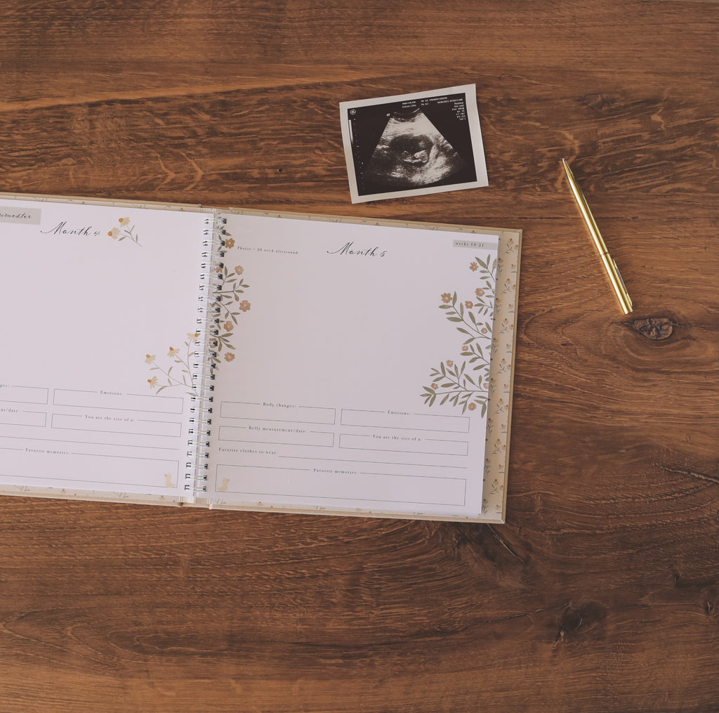 Lucy Darling Pregnancy Journal Showing Months pages
