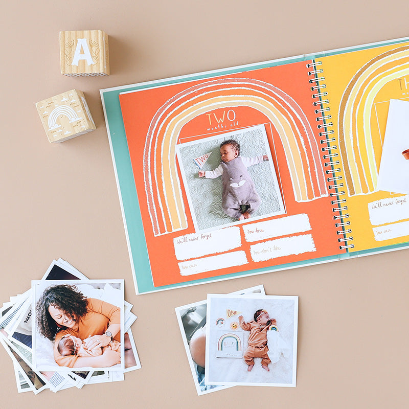 Little Rainbow Memory Book and Teether Set
