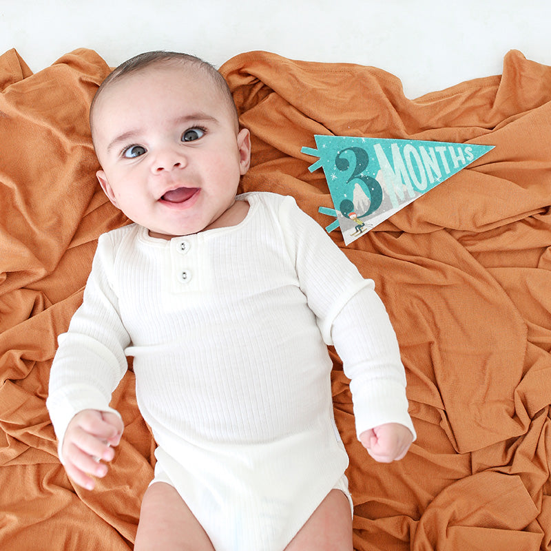 Little Camper  and  Set baby memory book — lifestyle photo with baby