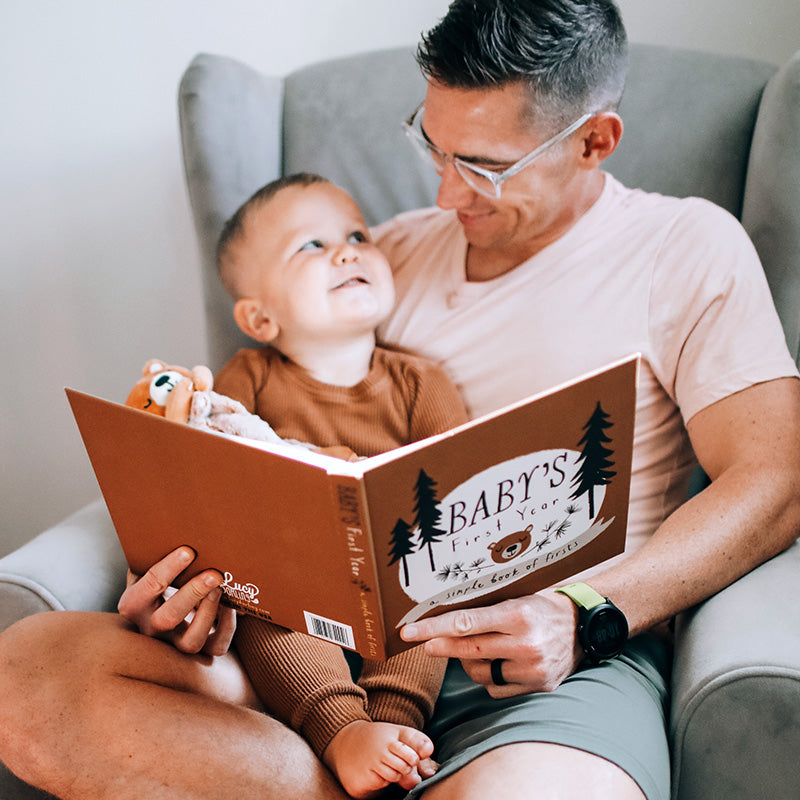 Little Camper Book Set — lifestyle photo with baby