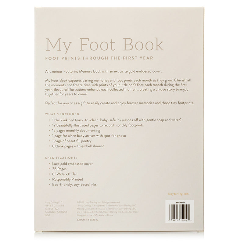 My Foot Book: Footprints Through the First Year — back view
