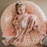 Pello Multi-use Luxe -Toddler Floor Pillow/Play Mat/Lounger - Flower Child