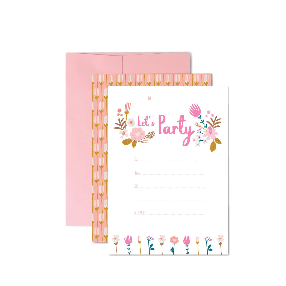 Boys Girls Birthday Party Invitations Garden Party