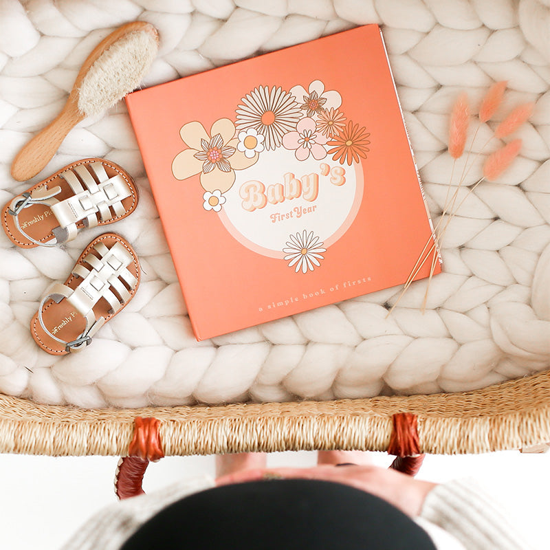 Flower Child Memory Baby Book for Expecting Mother