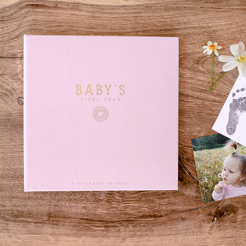 Wildflower Meadow Luxury Memory Baby Book Cover