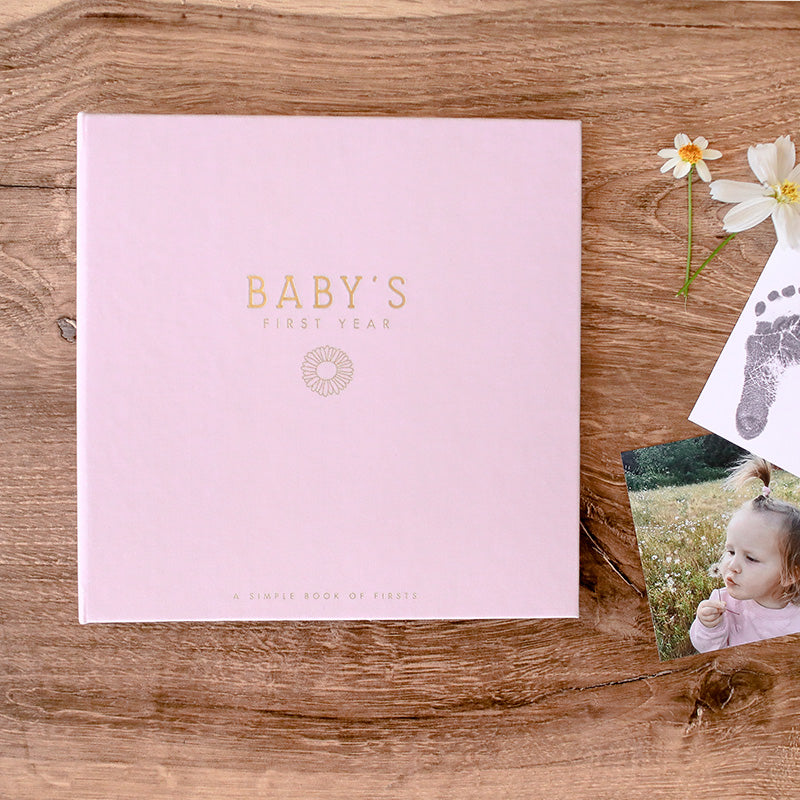 Wildflower Meadow Luxury Memory Baby Book Cover