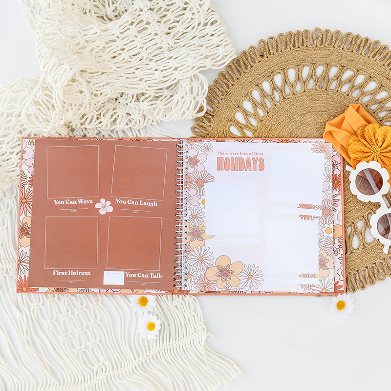 Flower Child Memory Baby Book Internal Page