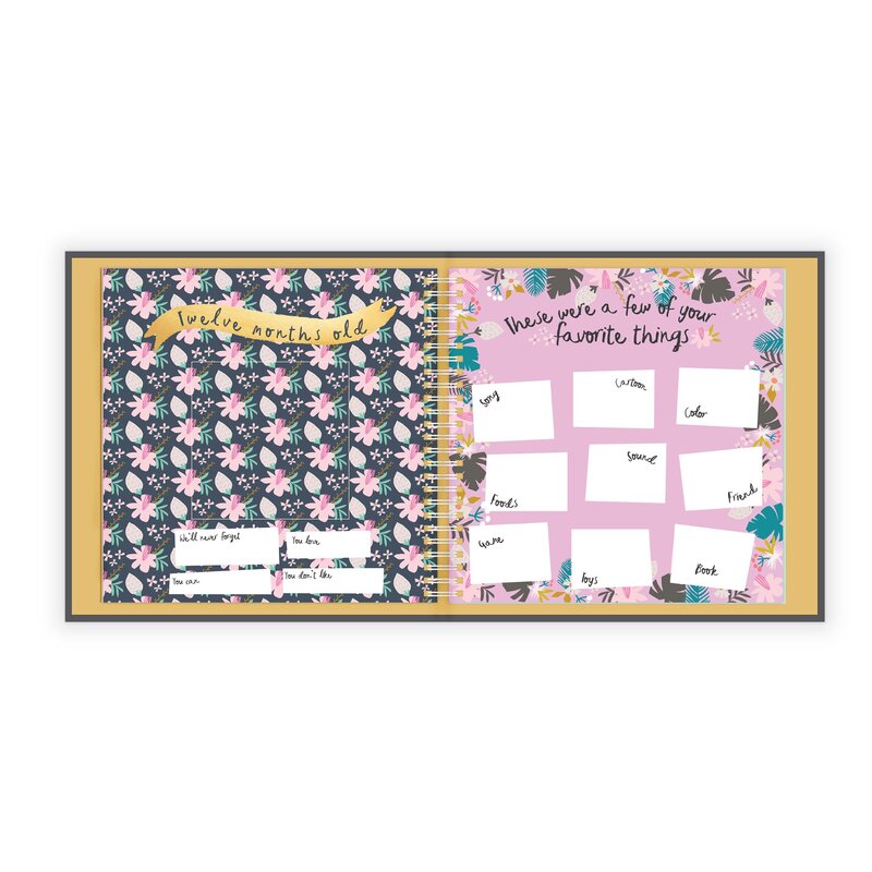 Golden Blossom Memory Baby Book Internal Page