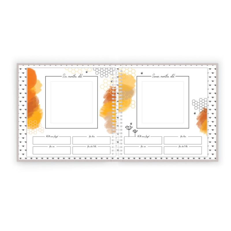 Honey Bee Luxury Memory Baby Book Look Inside