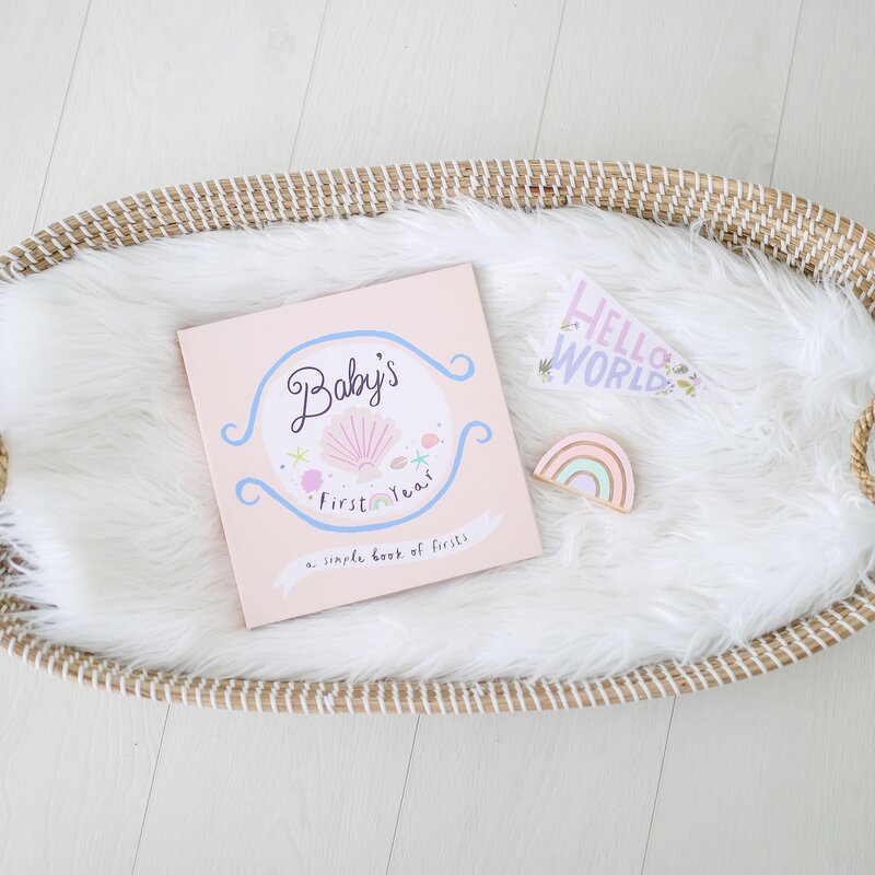 Little Beach Babe Memory Baby Book Cover Lifestyle