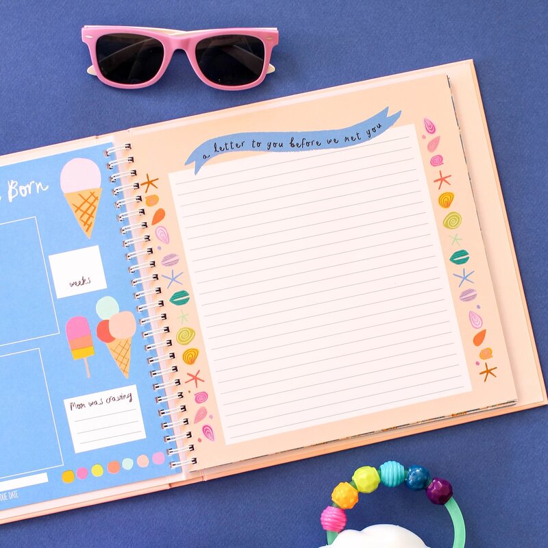 Little Beach Babe Memory Baby Book Preview Page