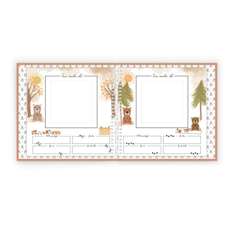 Teddy Bears Picnic Luxury Memory Baby Book View Inside