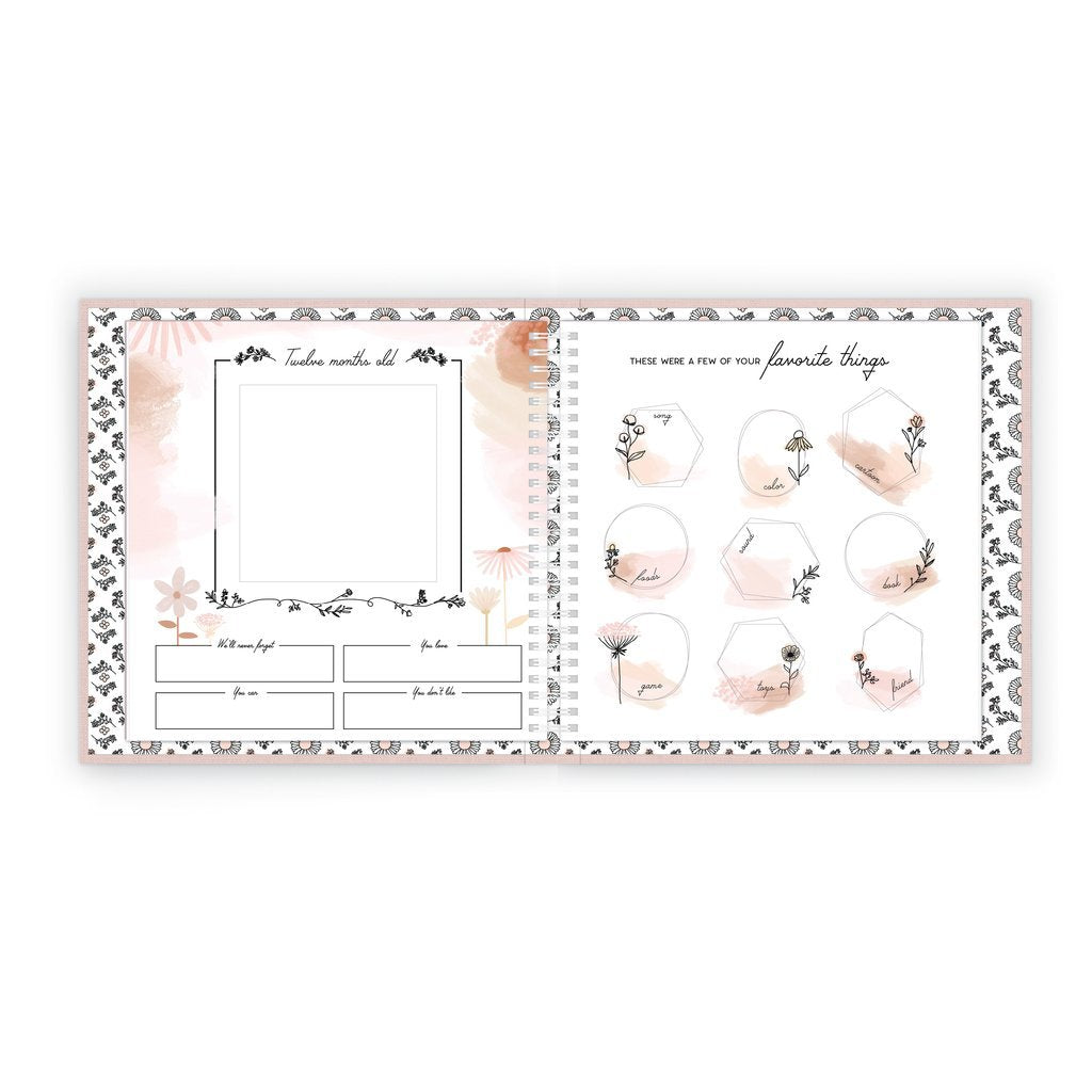 Wildflower Meadow Luxury Memory Baby Book Preview Page